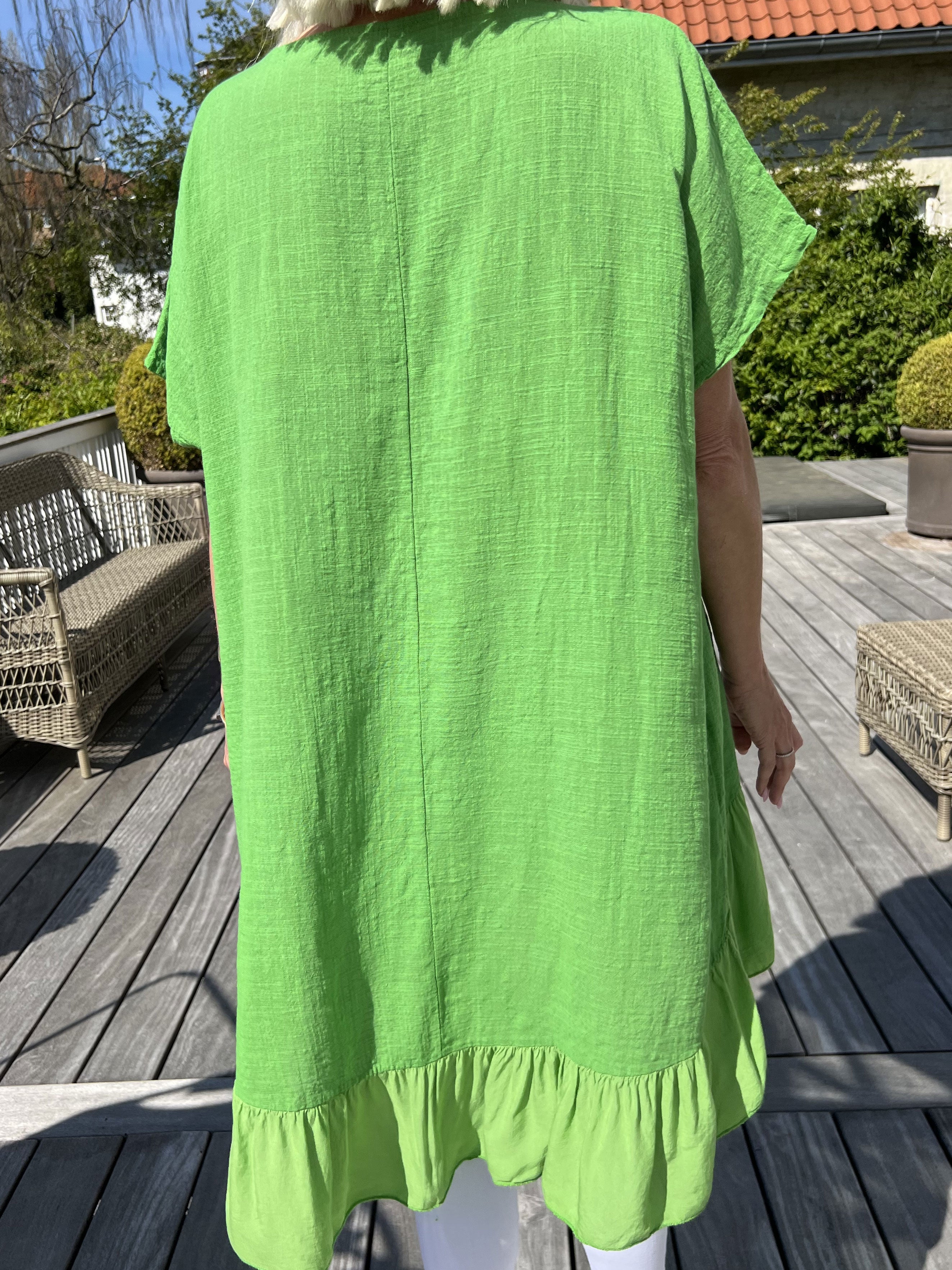 Elba - Tunika i forskudt længde med flæser